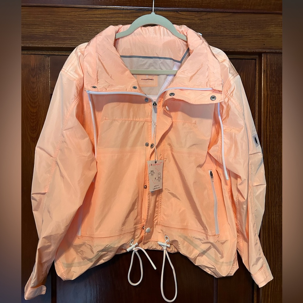 Free People FP Movement Rain And Shine Jacket Orange Small NWT - Picture 7 of 11